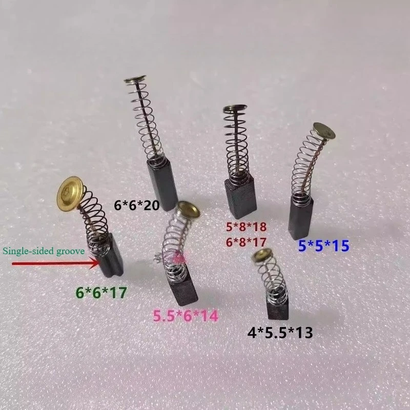 4pcs 5.5x6x14/6x6x17/4x5.5x13mm suitable for meat grinder soy milk processor carbon brush
4pcs 5.5x6x14/6x6x17/4x5.5x13mm suitable for meat grinder soy milk processor carbon brush