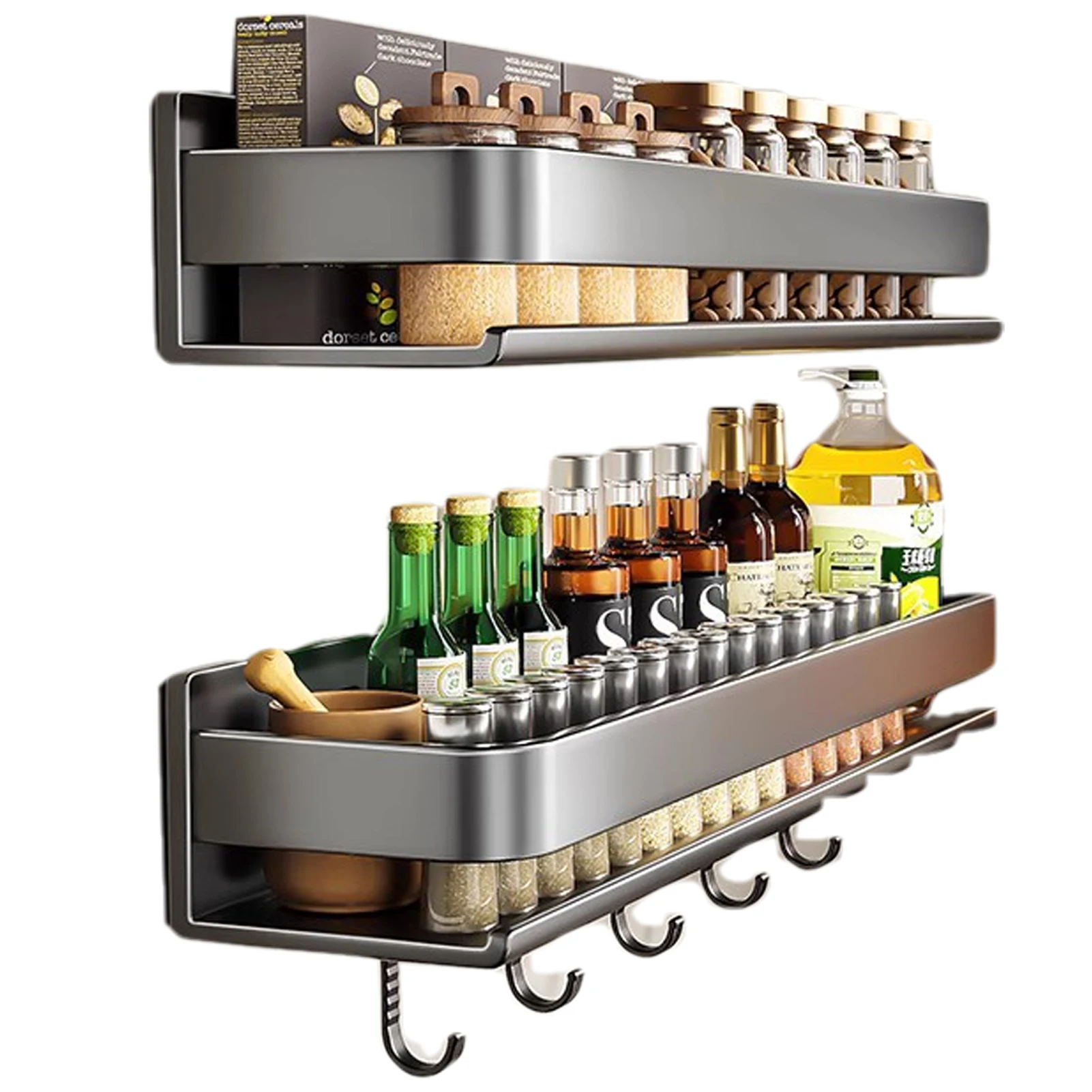 Non Perforated Kitchen Storage Rack Equipped With Hooks For Increased Storage Capacity Saving Space
Non Perforated Kitchen Storage Rack Equipped With Hooks For Increased Storage Capacity Saving Space