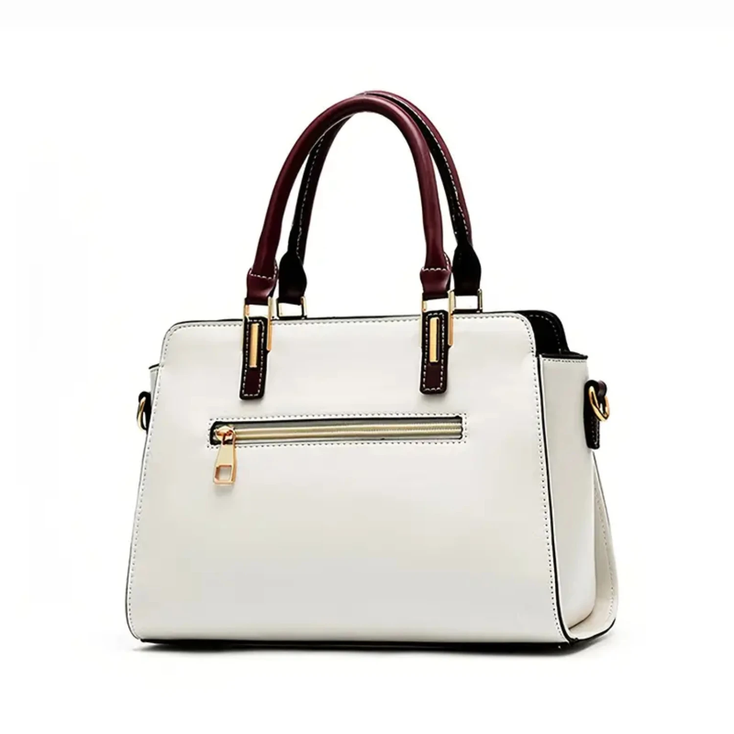 Stylish and elegant black metal letter decor satchel bag, featuring a simple grey zipper shoulder hand purse. This fashionable c
Stylish and elegant black metal letter decor satchel bag, featuring a simple grey zipper shoulder hand purse. This fashionable c