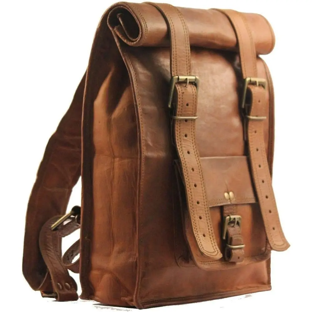 Vintage Leather Roll-On Laptop Backpack for Men, College Rucksack Knapsack Bag
Vintage Leather Roll-On Laptop Backpack for Men, College Rucksack Knapsack Bag