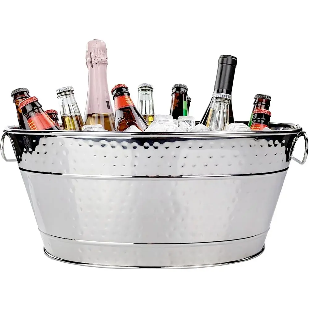 Oval Stainless Steel Beverage Tub, 15 Quarts, Rust-Resistant, Multi-Purpose for Champagne and Wine Cooling
Oval Stainless Steel Beverage Tub, 15 Quarts, Rust-Resistant, Multi-Purpose for Champagne and Wine Cooling