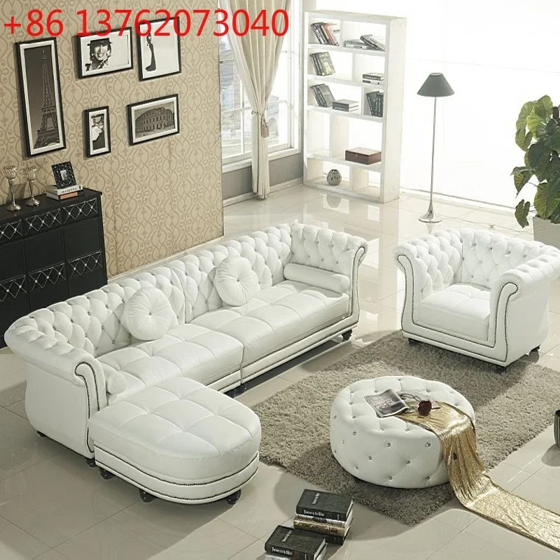 Hot Sale Modern White Leather Sofa Set Furniture Chesterfield 321 Sofa leather Living Room Sofas
Hot Sale Modern White Leather Sofa Set Furniture Chesterfield 321 Sofa leather Living Room Sofas