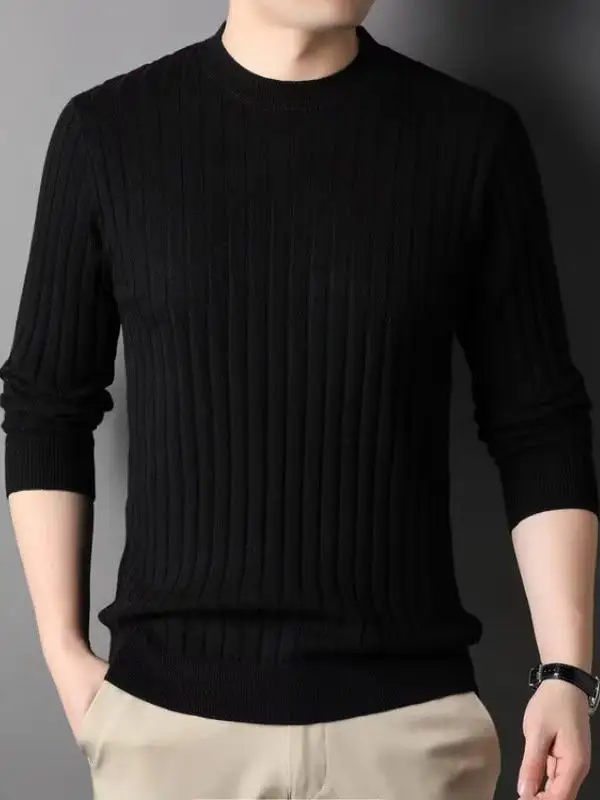 Мужской облегающий свитер с длинными рукавами и круглым вырезом, вязаный, ультрамягкий, тонкой вязки, повседневный, модный, теплый, для осени и зимы.
Мужской облегающий свитер с длинными рукавами и круглым вырезом, вязаный, ультрамягкий, тонкой вязки, повседневный, модный, теплый, для осени и зимы.