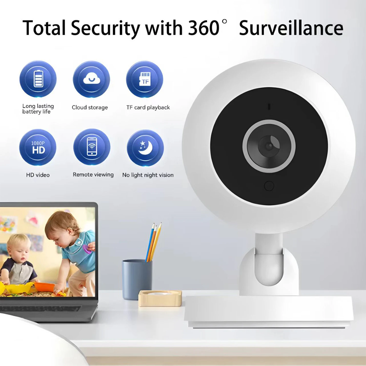 A2 Indoor Wifi Camera, Baby Monitor, Smart Life Home Security Wireless Mini Camera, IP CCTV, Two Way Audio
A2 Indoor Wifi Camera, Baby Monitor, Smart Life Home Security Wireless Mini Camera, IP CCTV, Two Way Audio