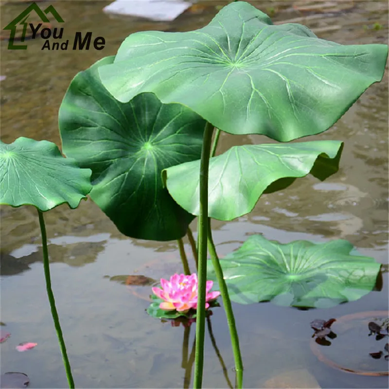 1Pc 17/27cm Artificial Lotus Leaf With Long Stem Floating Pool Decorative Aquarium Fish Pond Scenery Garden Decoration
1Pc 17/27cm Artificial Lotus Leaf With Long Stem Floating Pool Decorative Aquarium Fish Pond Scenery Garden Decoration