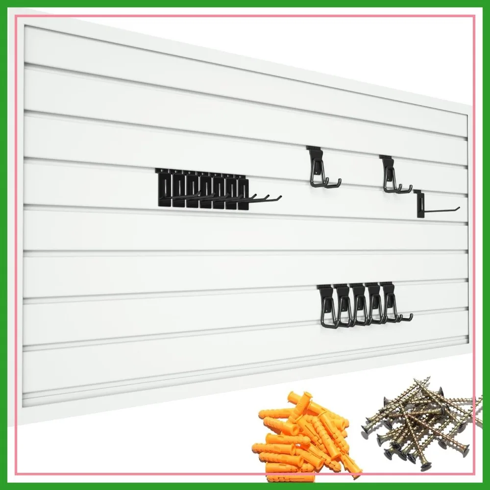 2x4ft Slat Wall Paneling for Garage Storage, Heavy Duty PVC Wall Organization System, White
2x4ft Slat Wall Paneling for Garage Storage, Heavy Duty PVC Wall Organization System, White