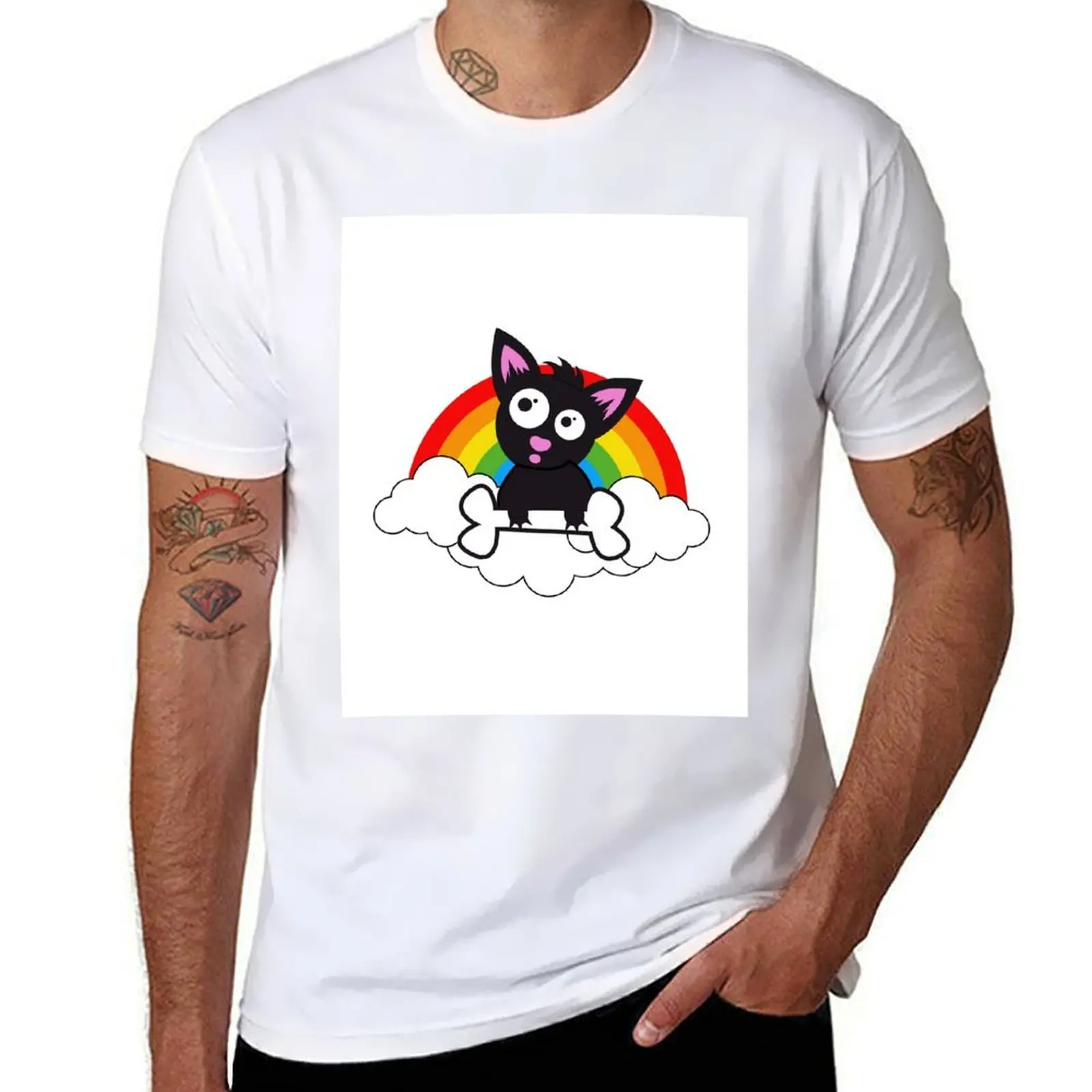 cat on rainbow T-Shirt cotton tshirt 100% man t shirt summer T-Shirt
cat on rainbow T-Shirt cotton tshirt 100% man t shirt summer T-Shirt
