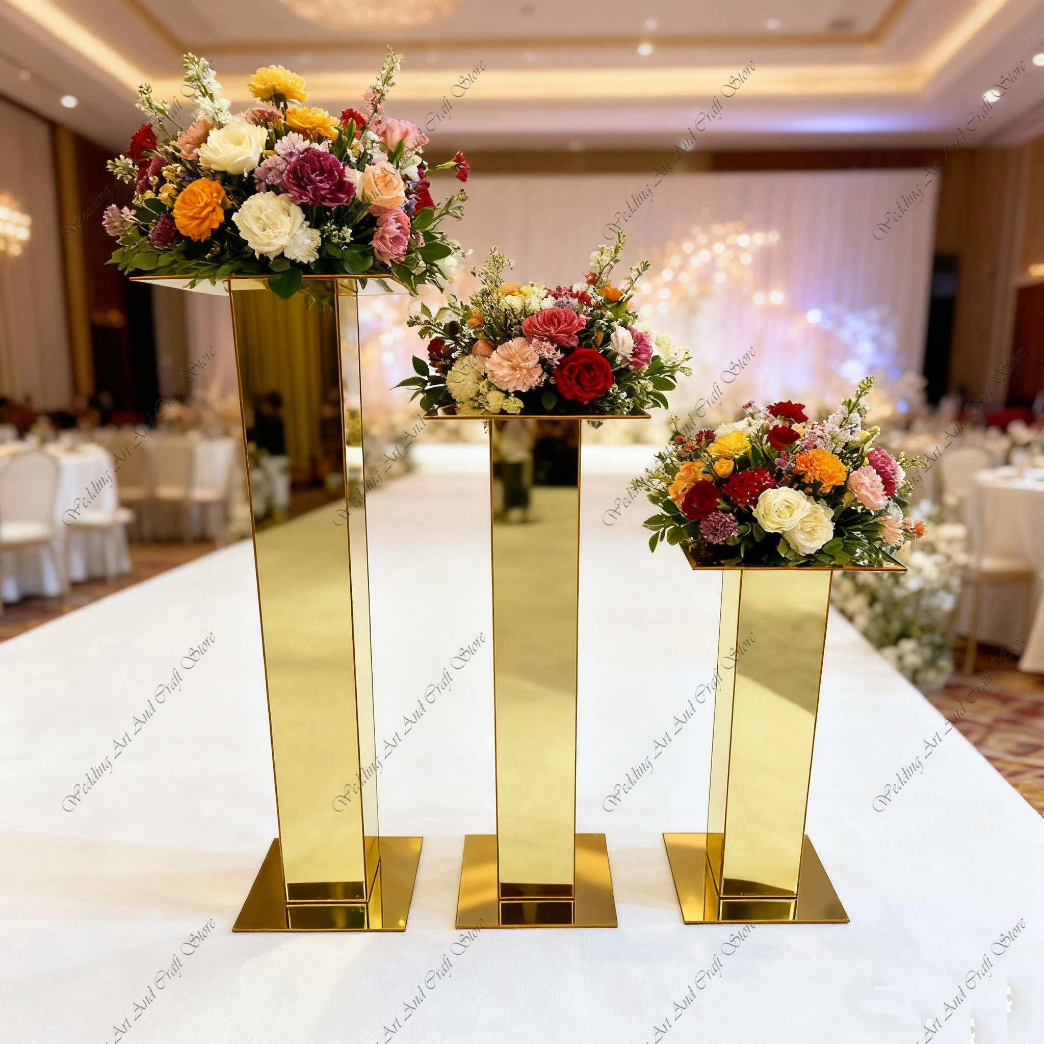 10 шт. высоких металлических подставок для цветов (60-120 см, f30) для свадебных колонн, золотых ваз, украшения проходов и центральных композиций
10 шт. высоких металлических подставок для цветов (60-120 см, f30) для свадебных колонн, золотых ваз, украшения проходов и центральных композиций