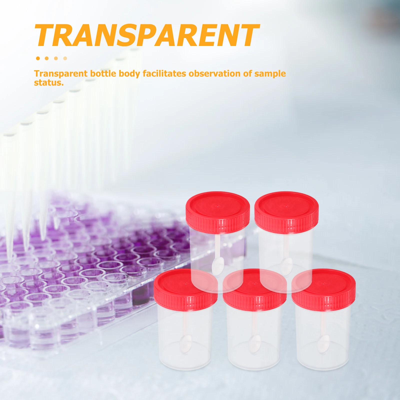 50 Pcs/1 Poop Cup Test Tubes Reusable Sample Container Stool Pot with Spoon Clear Lid Specimen Sampling Vacuum
50 Pcs/1 Poop Cup Test Tubes Reusable Sample Container Stool Pot with Spoon Clear Lid Specimen Sampling Vacuum