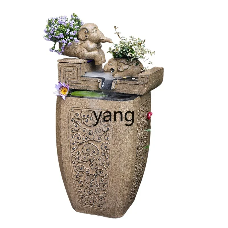 LTT courtyard Chinese top floor water feature outdoor landscaping flowing water ornament fish tank fountain
LTT courtyard Chinese top floor water feature outdoor landscaping flowing water ornament fish tank fountain