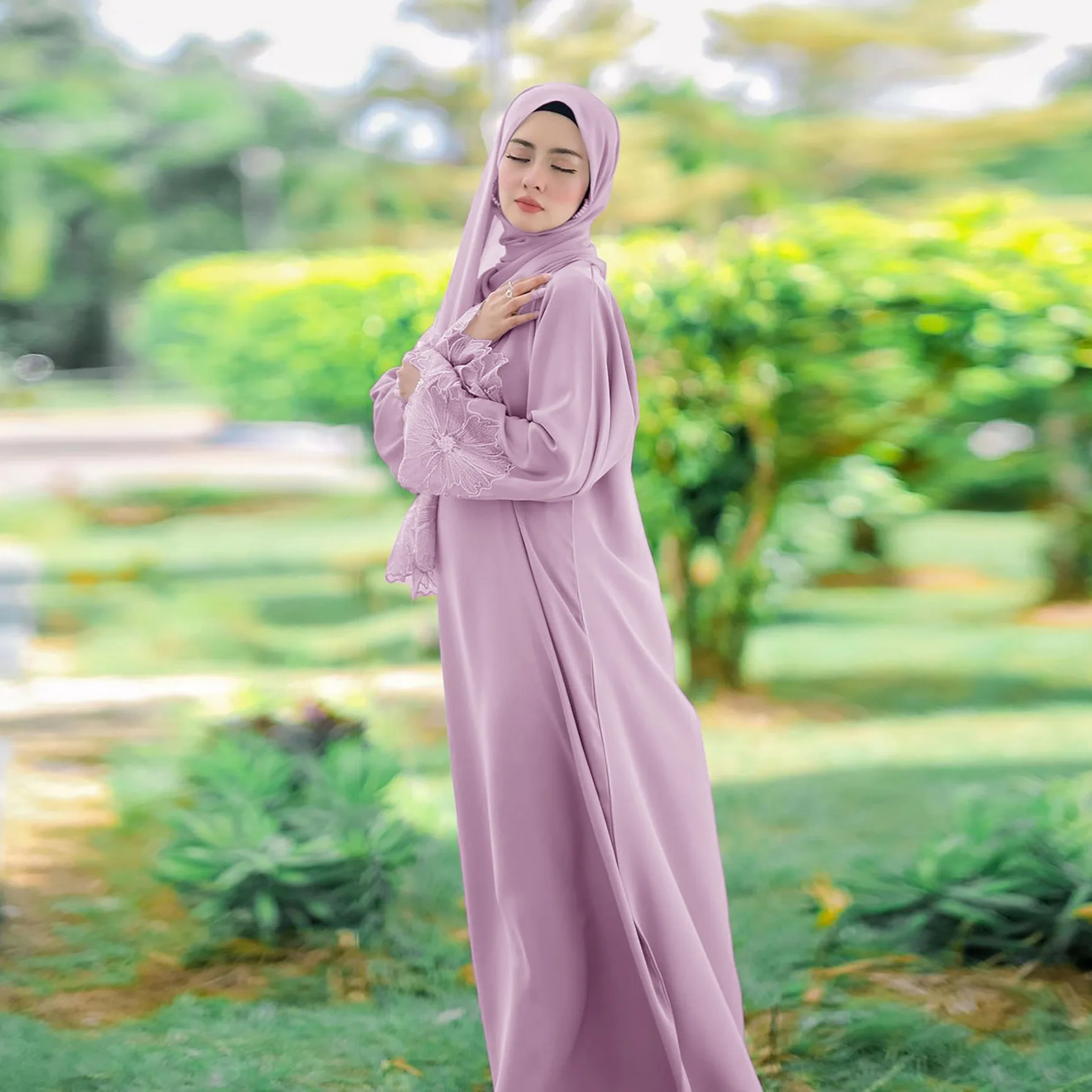 Modest Muslim Abaya Eid Party Women Long Sleeve Maxi Dress Hijab Turkey Kaftan Islamic Arab Robe Dubai Femme Musulmane Jalabiya
Modest Muslim Abaya Eid Party Women Long Sleeve Maxi Dress Hijab Turkey Kaftan Islamic Arab Robe Dubai Femme Musulmane Jalabiya