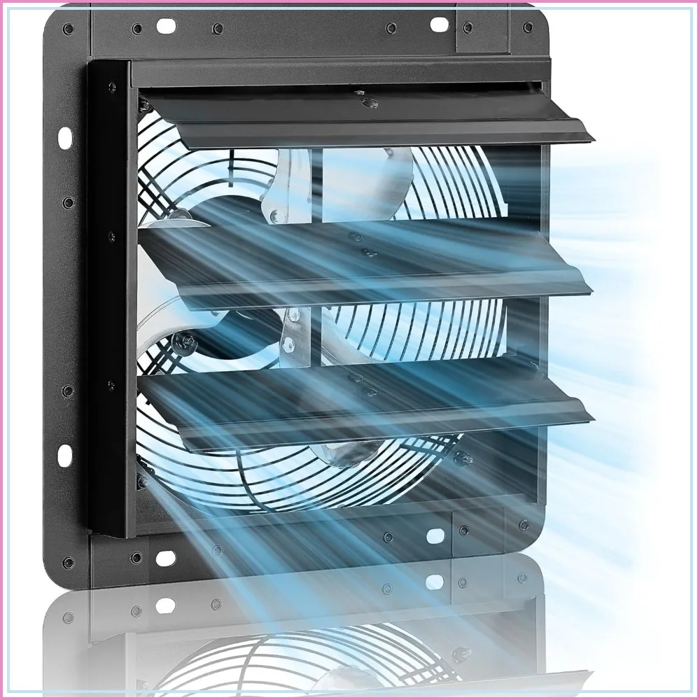10 Inch Shutter Exhaust Fan, 890 CFM High-Speed Wall Mounted, 45dB Quiet for Shed Garage Greenhouse Basement Chicken Coop
10 Inch Shutter Exhaust Fan, 890 CFM High-Speed Wall Mounted, 45dB Quiet for Shed Garage Greenhouse Basement Chicken Coop
