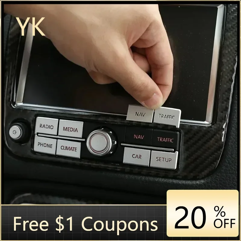 Aluminum Alloy Silver Car Interior Navigation Button Cover Trim Interior Car Accessories For Volkswagen Touareg 2011-2015
Aluminum Alloy Silver Car Interior Navigation Button Cover Trim Interior Car Accessories For Volkswagen Touareg 2011-2015