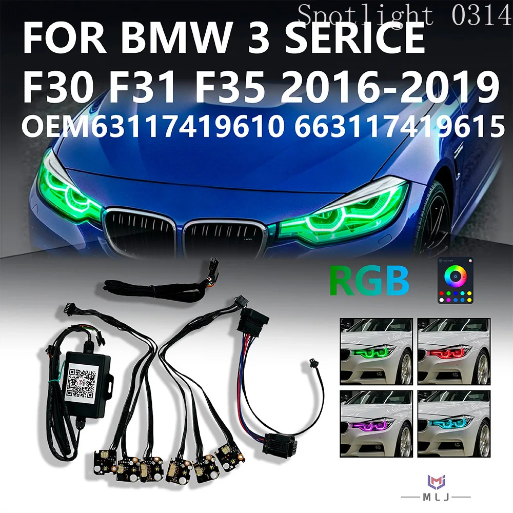 RGB 63117419610 For BMW 3 Series F30 F31 F35 2016-2019 LCI Headlight 63117419615 LED DRL Control By Phone Car Accessories
RGB 63117419610 For BMW 3 Series F30 F31 F35 2016-2019 LCI Headlight 63117419615 LED DRL Control By Phone Car Accessories
