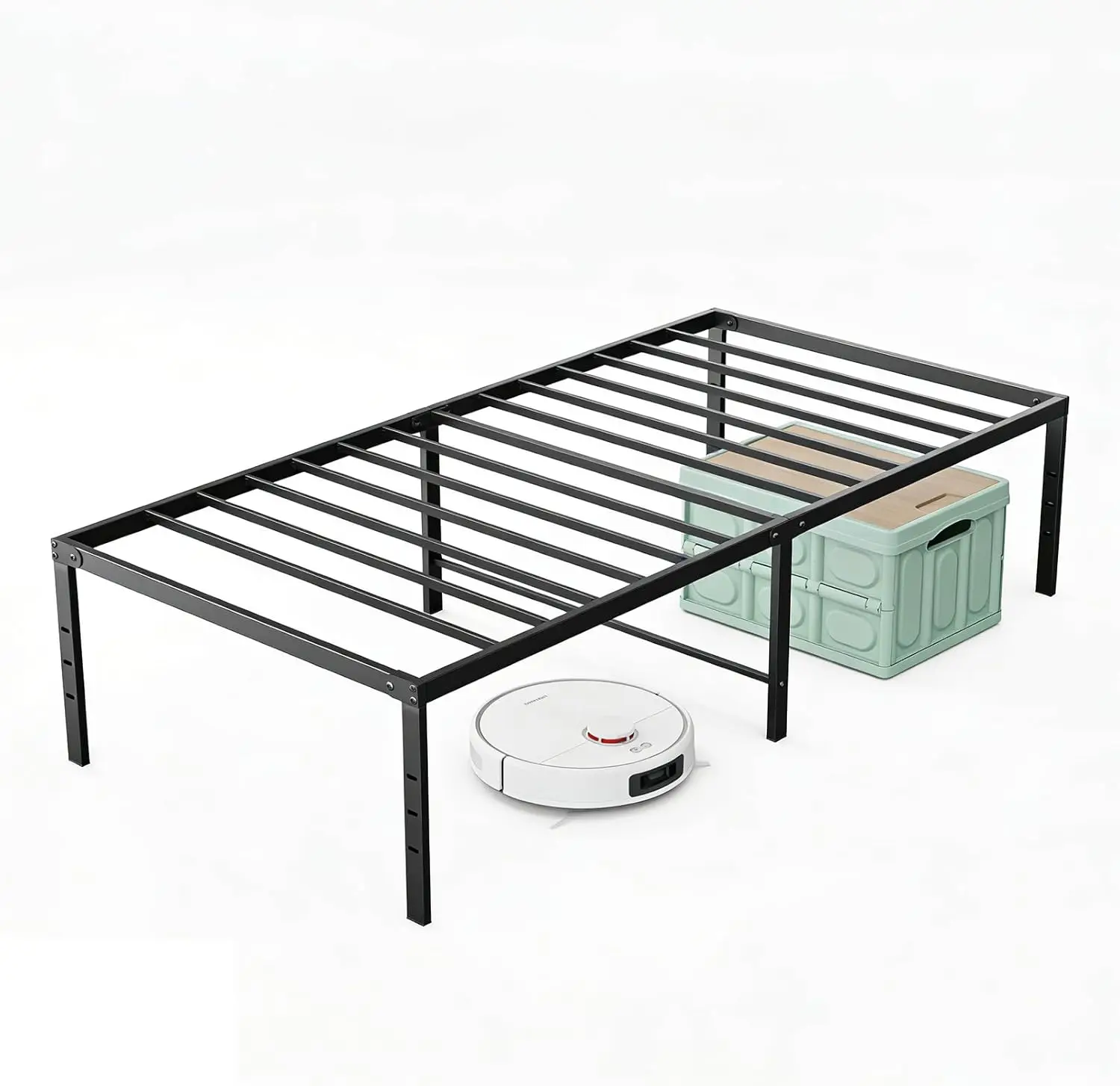Twin XL 16 Inch Metal Platform Bed Frame with Steel Slat Support, No Box Spring Needed, Storage Space Under Base, Easy Assembly
Twin XL 16 Inch Metal Platform Bed Frame with Steel Slat Support, No Box Spring Needed, Storage Space Under Base, Easy Assembly