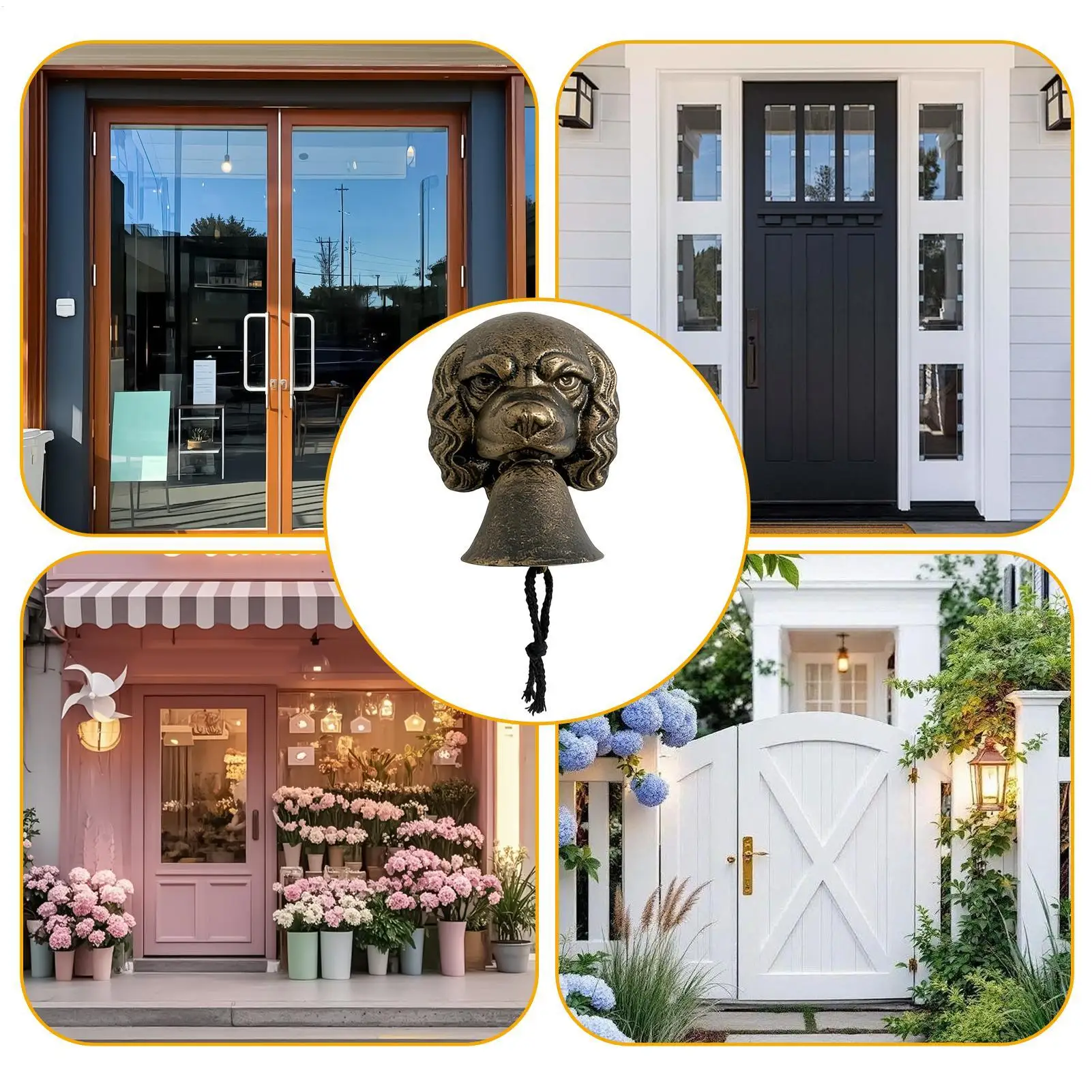 Farmhouse Door Bell Rustic Dog Shape Welcome Bell Doorbells With Crisp Sounds For Outdoor Garden Porch Front Door Yard Ranch
Farmhouse Door Bell Rustic Dog Shape Welcome Bell Doorbells With Crisp Sounds For Outdoor Garden Porch Front Door Yard Ranch
