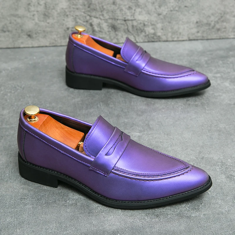 Wedding Leather Shoes For Men Classic Casual Business Shoes Male Green Loafers Social Party Purple Leather Oxford Shoes Man
Wedding Leather Shoes For Men Classic Casual Business Shoes Male Green Loafers Social Party Purple Leather Oxford Shoes Man