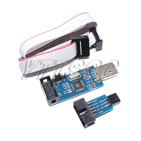 USBASP USBISP AVR Programmer USB ISP USB ASP ATMEGA8 ATMEGA128 Support Win7 64K 10Pin To 6 Pin Adapter Board USBISP