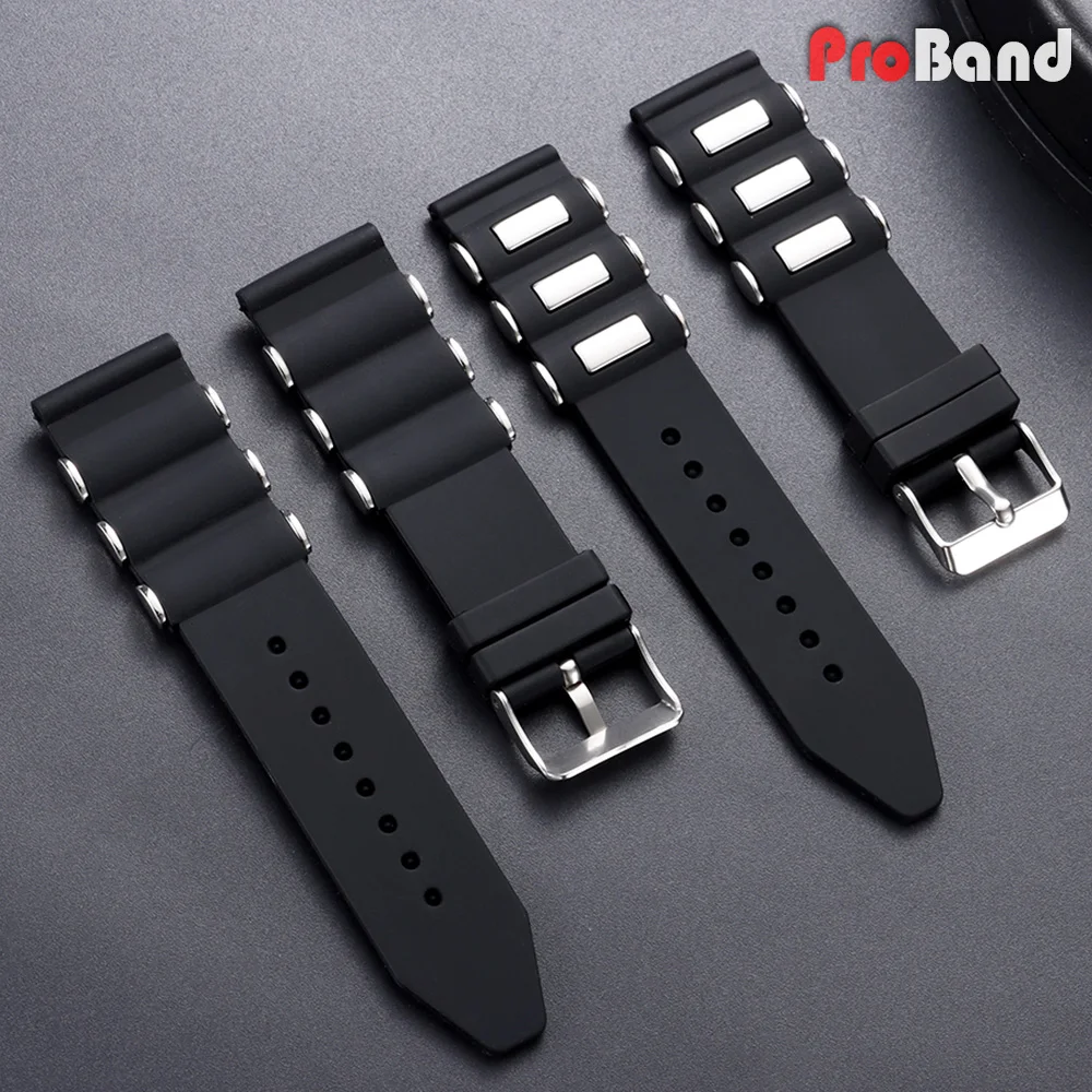 Black Silicone Strap Dive Waterproof Sport Wristbands for Seiko for Huawei GT Watch Band 22 24 26mm Quality Men Rubber Bracelet
Black Silicone Strap Dive Waterproof Sport Wristbands for Seiko for Huawei GT Watch Band 22 24 26mm Quality Men Rubber Bracelet