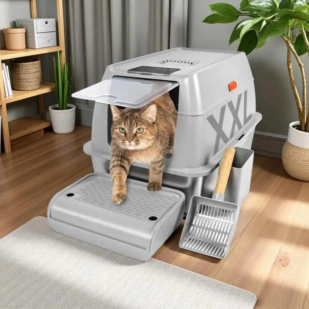 Stainless Steel Cat Litter Box Easy To Clean Oversized Splash Proof Leak Proof Sand Splash Enclosed Bring A Spoon Cat Toilet
Stainless Steel Cat Litter Box Easy To Clean Oversized Splash Proof Leak Proof Sand Splash Enclosed Bring A Spoon Cat Toilet