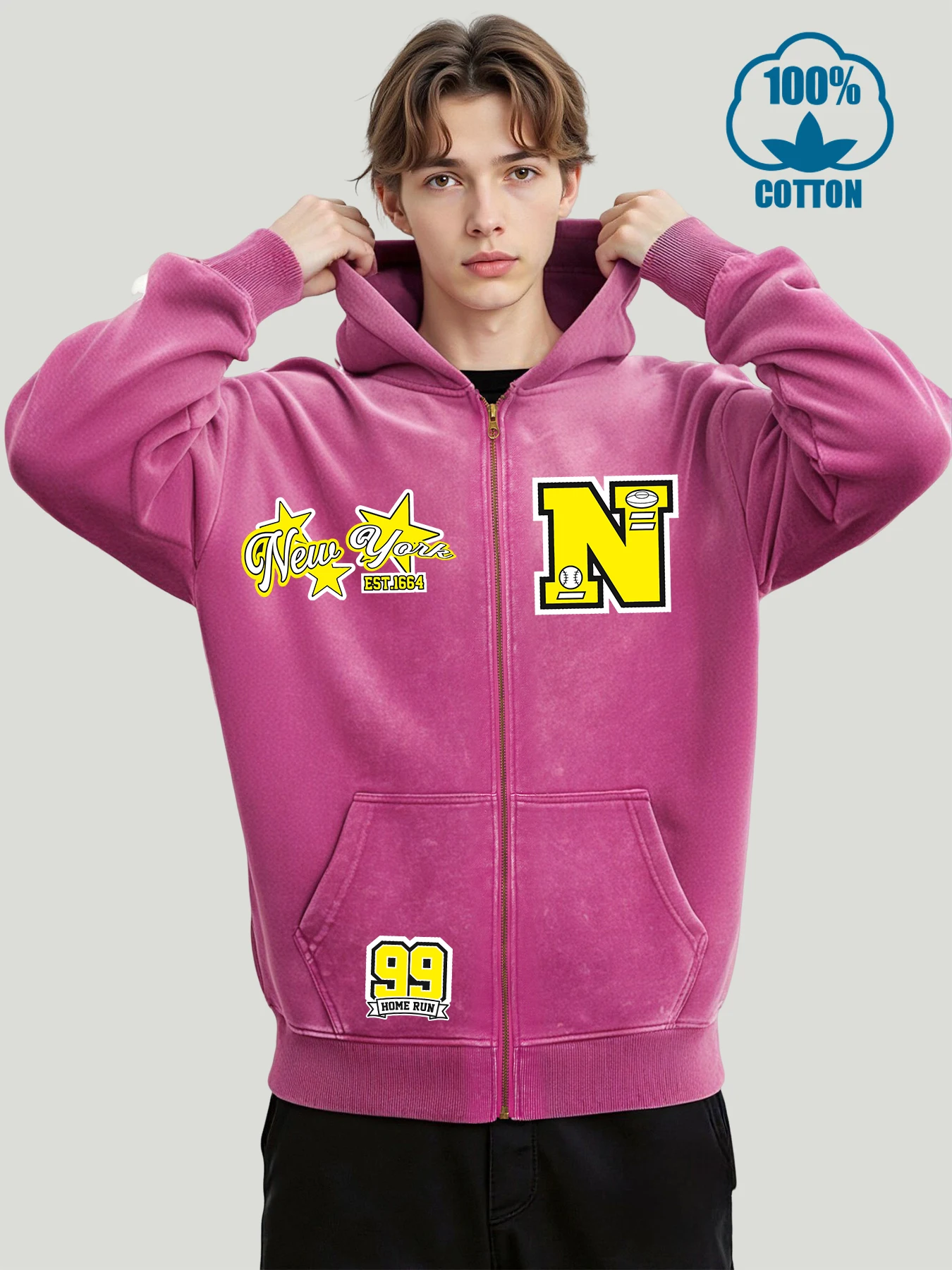 Shining Star New York City Print Washed Zipper Hoodie Mens Cotton Autumn Hoody Retro Fashion Streetwear Unisex Loose Soft Jacket
Shining Star New York City Print Washed Zipper Hoodie Mens Cotton Autumn Hoody Retro Fashion Streetwear Unisex Loose Soft Jacket