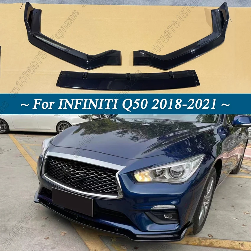3 PCS Car Front Bumper Lip Splitter For INFINITI Q50 Base / Sport 2018-2021 Tuning Bumper Protect Cover Trims Body Kits
3 PCS Car Front Bumper Lip Splitter For INFINITI Q50 Base / Sport 2018-2021 Tuning Bumper Protect Cover Trims Body Kits
