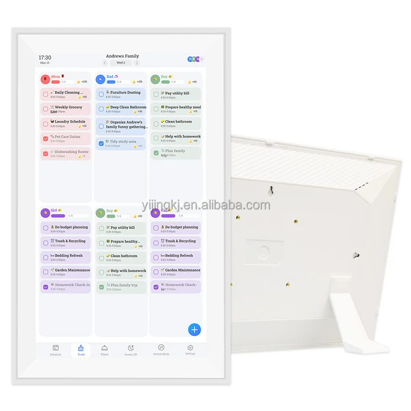15-дюймовый настенный планировщик с сенсорным экраном, интерактивный цифровой умный календарь для семейных расписаний
15-дюймовый настенный планировщик с сенсорным экраном, интерактивный цифровой умный календарь для семейных расписаний
