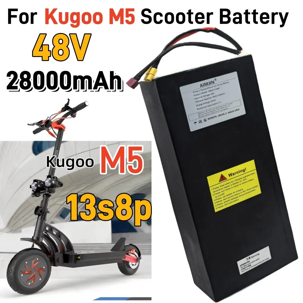 100% New 13S8P 48V 28000mAh Lithium Ion Battery Pack for Kugoo M5/M5Pro/MaxSpeed Folding Electric Scooter Battery Built in BMS
100% New 13S8P 48V 28000mAh Lithium Ion Battery Pack for Kugoo M5/M5Pro/MaxSpeed Folding Electric Scooter Battery Built in BMS