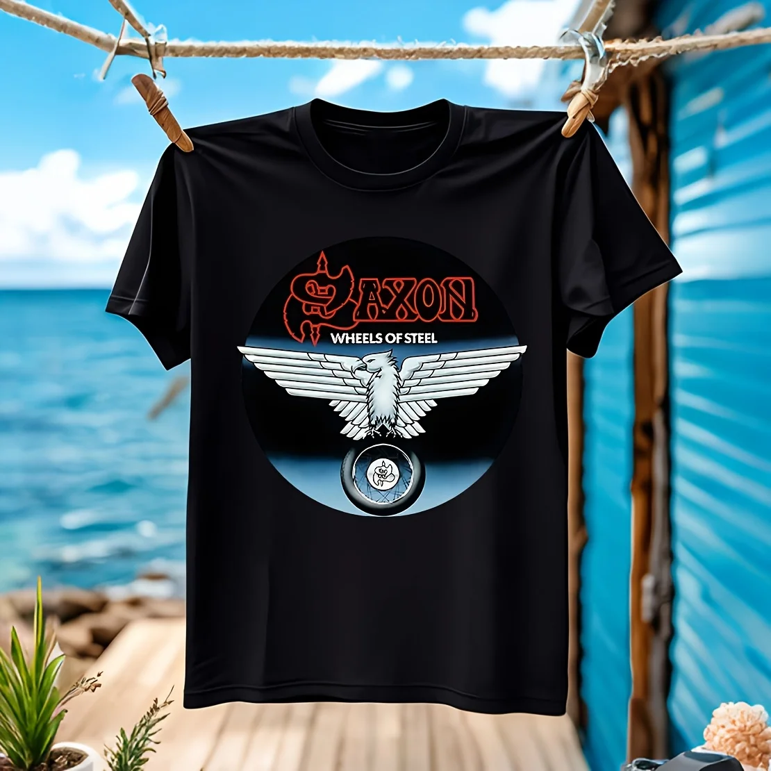 Новая мужская футболка SAXON Wheels of Steel Rock Band Legend из 100% хлопка, повседневная дышащая, удобная повседневная одежда, доступная i
Новая мужская футболка SAXON Wheels of Steel Rock Band Legend из 100% хлопка, повседневная дышащая, удобная повседневная одежда, доступная i