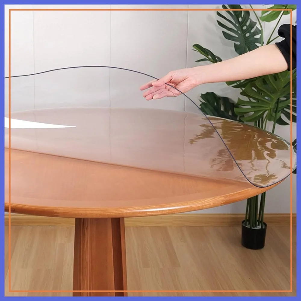 50'' Round Clear Plastic Tablecloth Waterproof Wipeable PVC Table Cover Easy Clean for Kitchen Dining Desk
50'' Round Clear Plastic Tablecloth Waterproof Wipeable PVC Table Cover Easy Clean for Kitchen Dining Desk