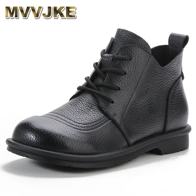 Literary Style Winter Shoes Women Flats Warm Plush Ankle Boots Genuine Leather Comfort Low Heel Zipper Short Boots
Literary Style Winter Shoes Women Flats Warm Plush Ankle Boots Genuine Leather Comfort Low Heel Zipper Short Boots