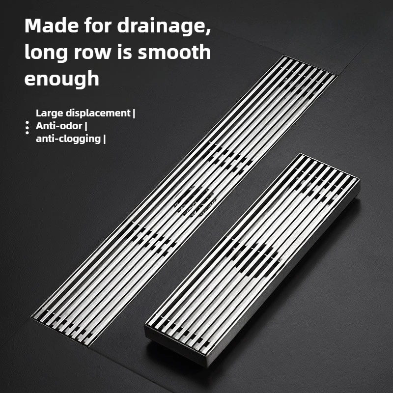 304 Stainless Steel Long Floor Drain Large Displacement Magnetic Levitation Core Bathroom Sewer, Washing Machine Floor Drain
304 Stainless Steel Long Floor Drain Large Displacement Magnetic Levitation Core Bathroom Sewer, Washing Machine Floor Drain