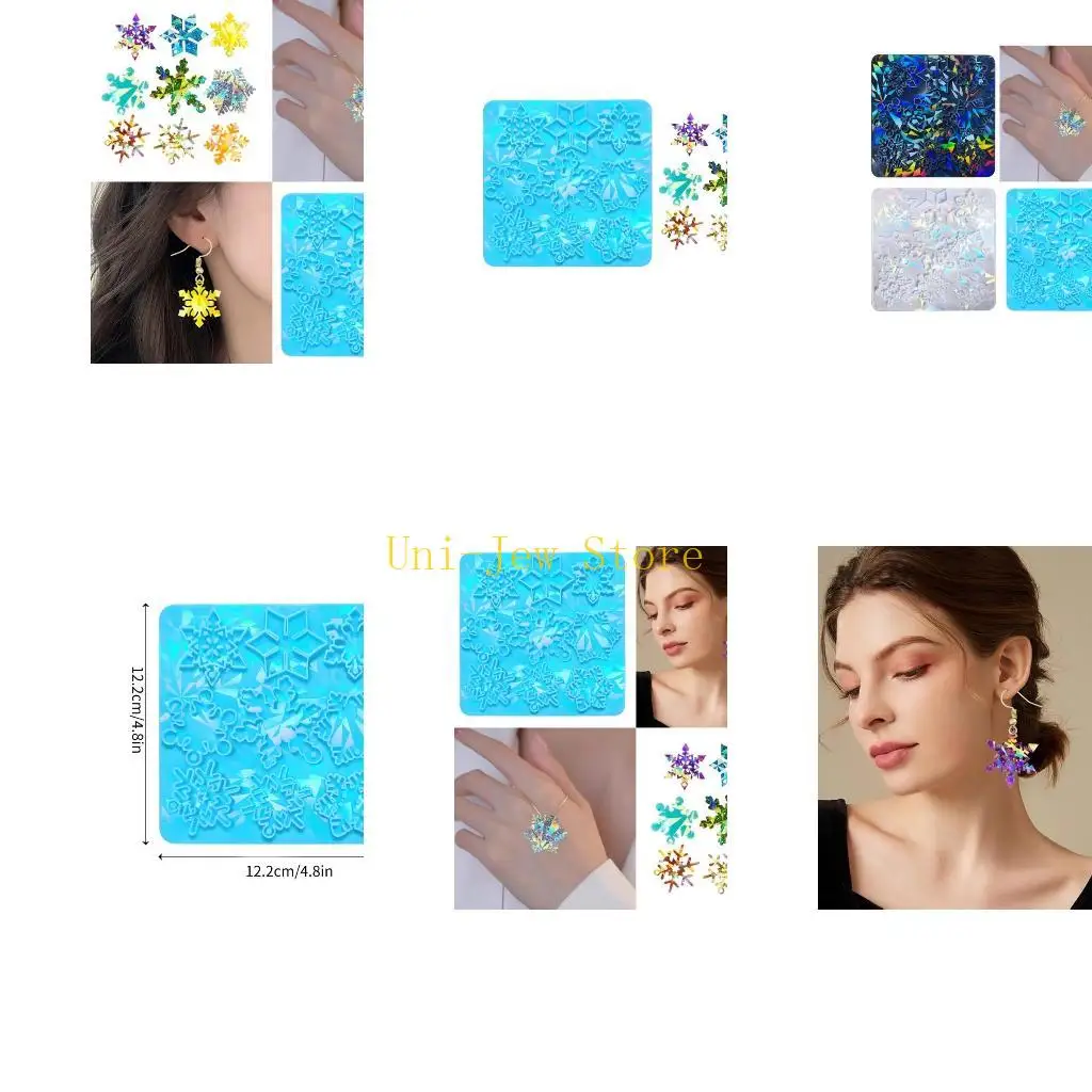 40 ГБ голографические силиконовые плесени Эффекты радуги изящные подвески для снежинок
40 ГБ голографические силиконовые плесени Эффекты радуги изящные подвески для снежинок