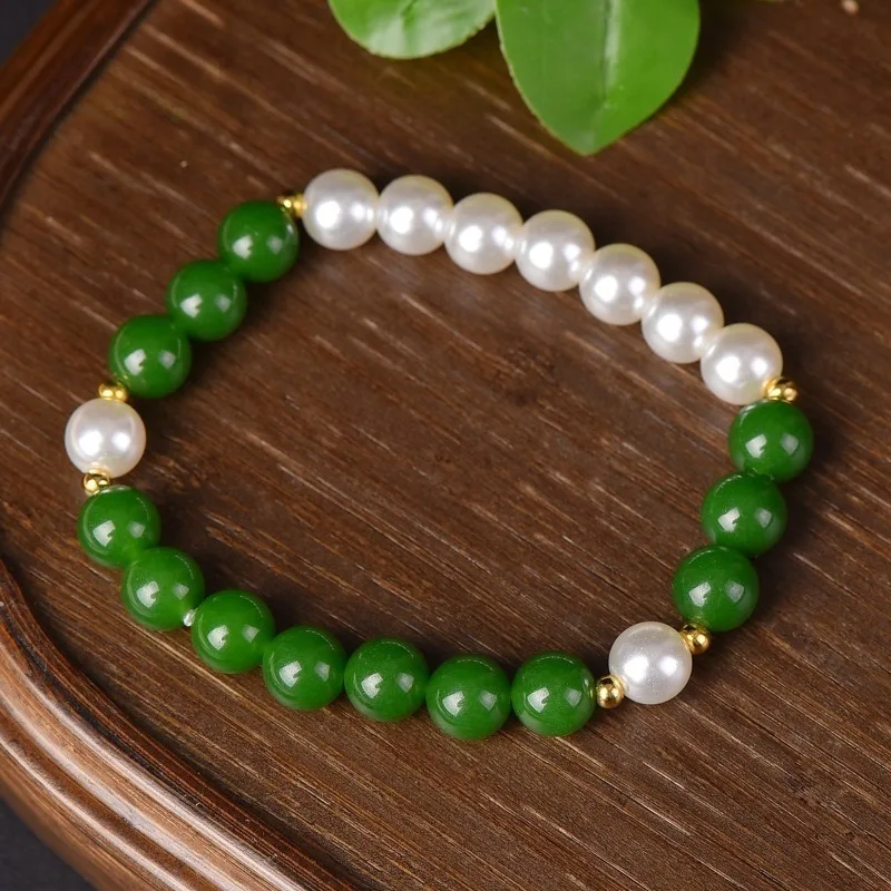 Новый браслет из натурального золота, шелка и нефрита с круглыми бусинами, классический модный универсальный женский браслет
Новый браслет из натурального золота, шелка и нефрита с круглыми бусинами, классический модный универсальный женский браслет