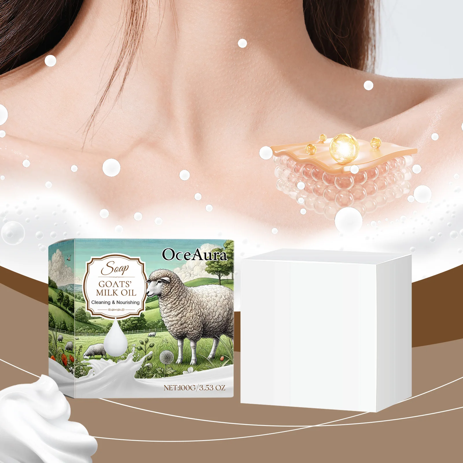 Goat Milk Soap Nourish Moisturize Soft Smooth Exfoliate Cleansing Whiten Senstitive Skin Dry Relief Reduce Acne Stain Mild Soap
Goat Milk Soap Nourish Moisturize Soft Smooth Exfoliate Cleansing Whiten Senstitive Skin Dry Relief Reduce Acne Stain Mild Soap