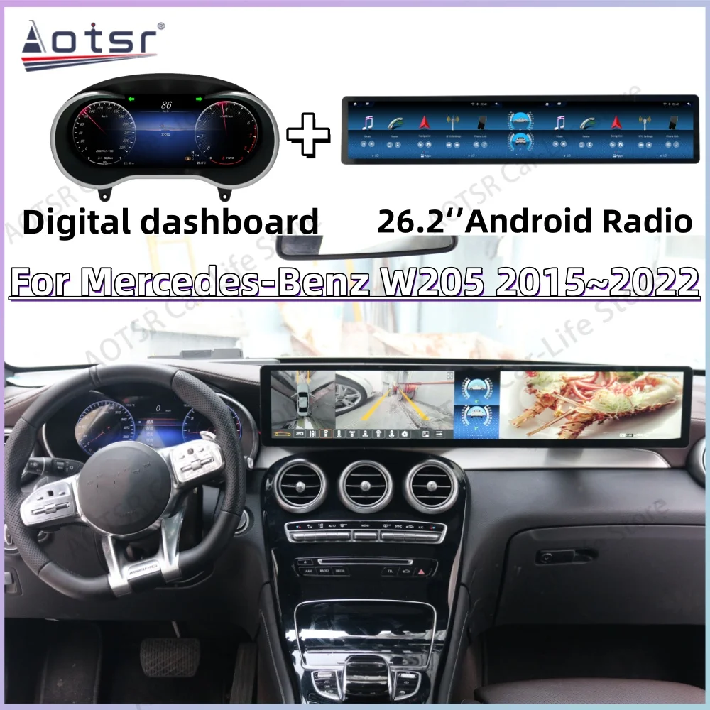 6K HD Scree For Benz W205 2015~2022 Android 15 Multimedia Navigation Stereo Receiver Carplay digital instrument player Head Unit
6K HD Scree For Benz W205 2015~2022 Android 15 Multimedia Navigation Stereo Receiver Carplay digital instrument player Head Unit