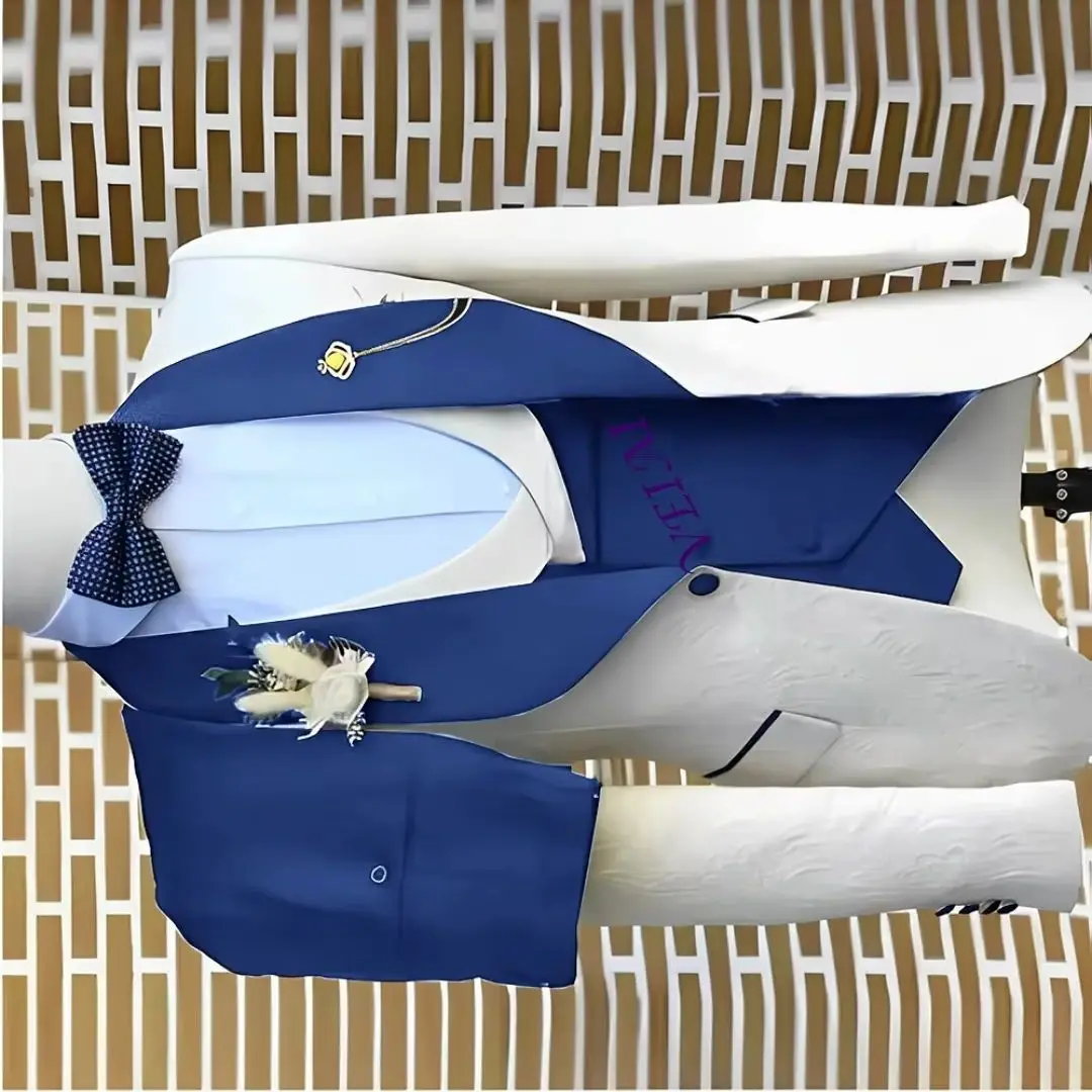 Customized White Jacquard 3-Piece Elegant Men's Wedding Suit Formal Tuxedo Jacket Vest Pants Set for Groomsmen Tailored Male Fas
Customized White Jacquard 3-Piece Elegant Men's Wedding Suit Formal Tuxedo Jacket Vest Pants Set for Groomsmen Tailored Male Fas