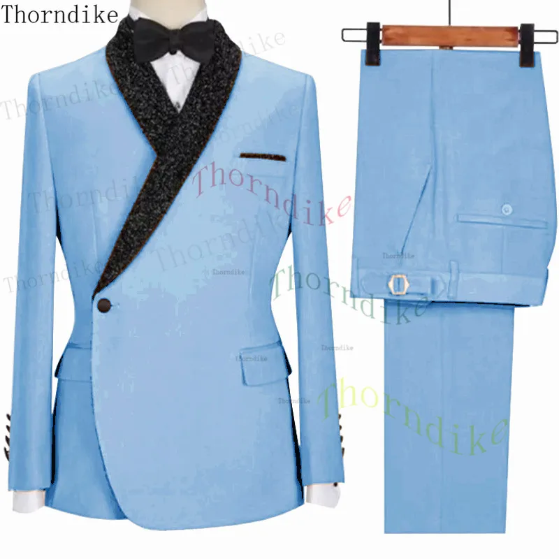 Thorndike 2023 New Fashion New Men's Blue Stage Banquet Solid Color Suit Coat / Male Slim Wedding 2 Pcs Blazers Jacket Pants
Thorndike 2023 New Fashion New Men's Blue Stage Banquet Solid Color Suit Coat / Male Slim Wedding 2 Pcs Blazers Jacket Pants