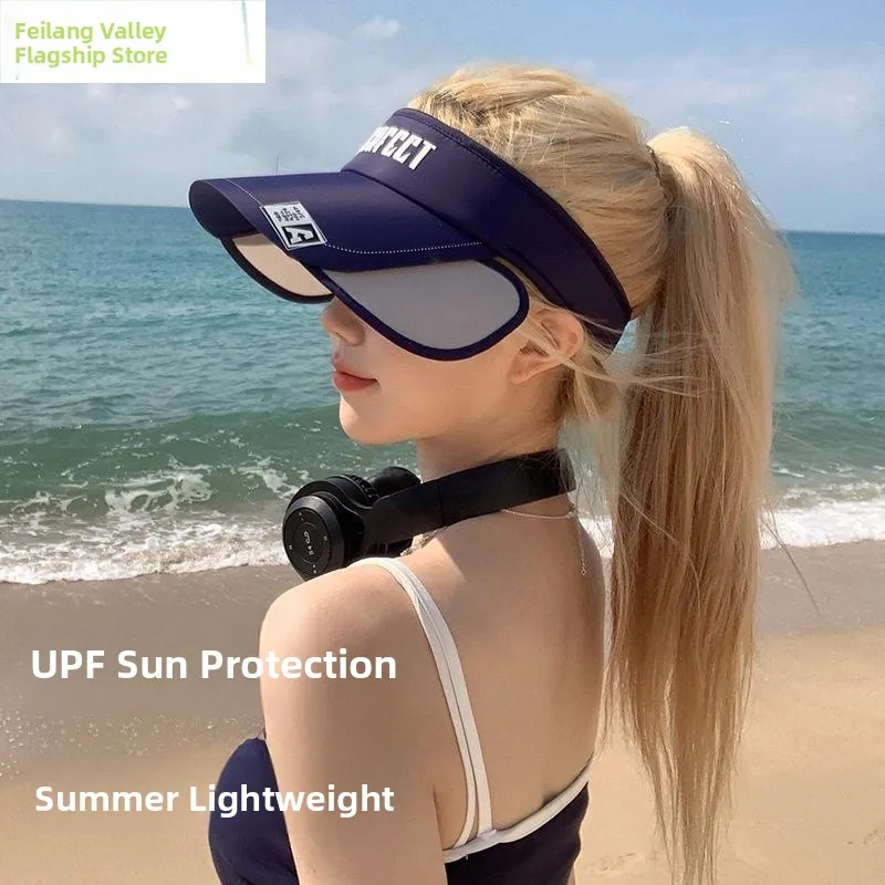 Women's Summer UV Protection Hat Empty Top Cycling Face Covering Small Face Appearance Wide Brim Sunshade Cap Face Shield
Women's Summer UV Protection Hat Empty Top Cycling Face Covering Small Face Appearance Wide Brim Sunshade Cap Face Shield