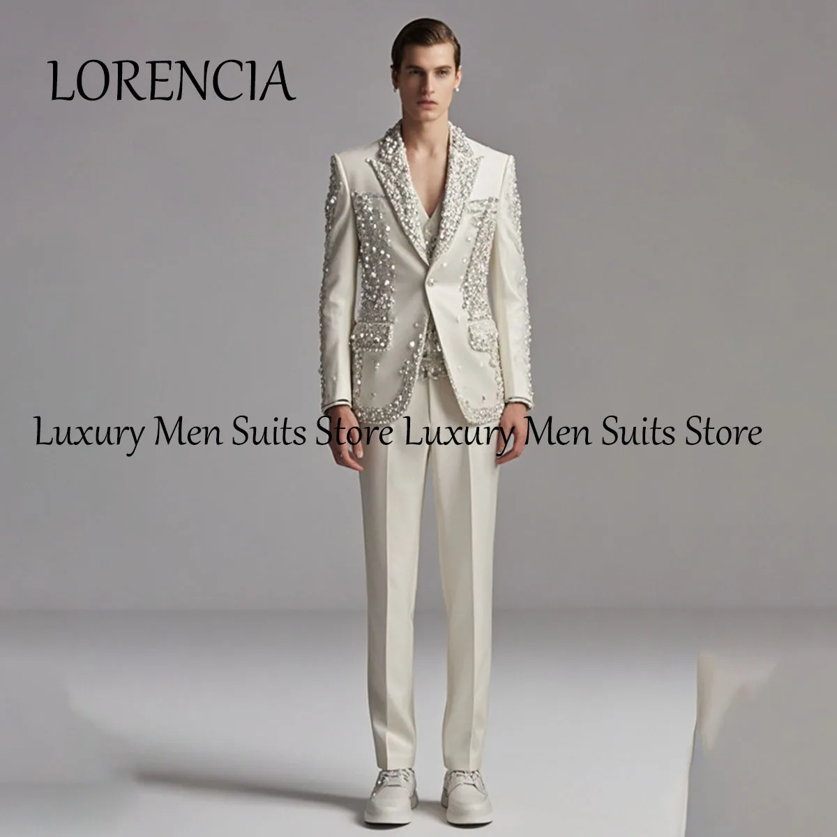 Customized Beaded Male Prom Party Blazers 2025 Men Suits Business Formal 2 Pieces Sets Slim Fit Outfits Groom Tuxedos Homme
Customized Beaded Male Prom Party Blazers 2025 Men Suits Business Formal 2 Pieces Sets Slim Fit Outfits Groom Tuxedos Homme