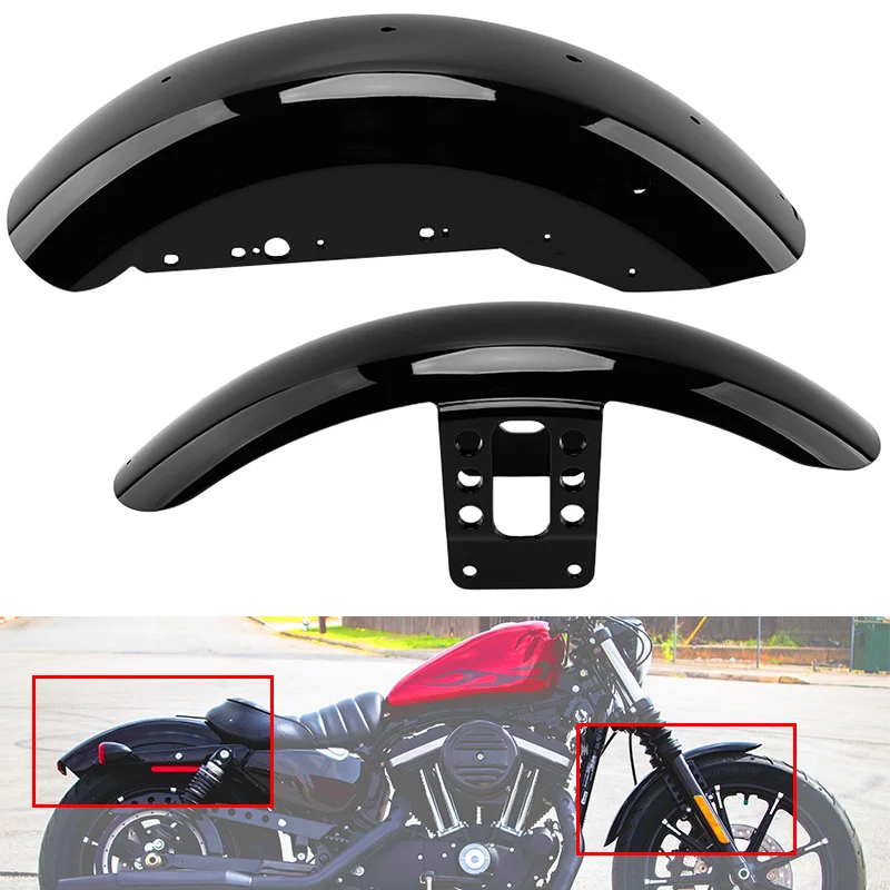 Gloss Black Motorcycle Front Mudguard Rear Fender Guard Cover For Harley Sportster Iron 1200 XL 883 XL1200 48 72 2004-up
Gloss Black Motorcycle Front Mudguard Rear Fender Guard Cover For Harley Sportster Iron 1200 XL 883 XL1200 48 72 2004-up