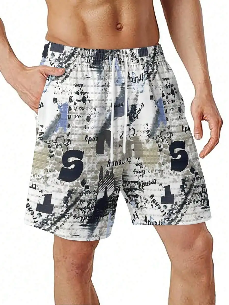 Vintage Graffiti Letter Print Mens Loose Casual Shorts Breathable Drawstring Pocket Summer Travel
Vintage Graffiti Letter Print Mens Loose Casual Shorts Breathable Drawstring Pocket Summer Travel