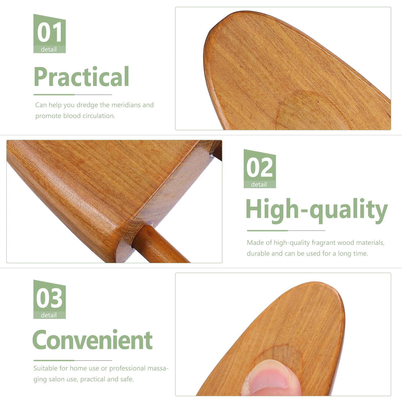 3pcs Wooden Massage Boards Light Brown Durable Portable For Home Self-Massage Therapy Tools Scraping Gadgets Body Massagers
3pcs Wooden Massage Boards Light Brown Durable Portable For Home Self-Massage Therapy Tools Scraping Gadgets Body Massagers