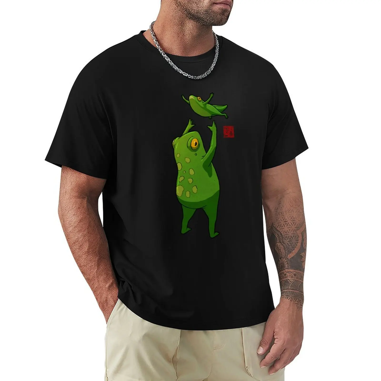 Frog and her Sprog Playing Mother's Day T-Shirt Urban Style Casual Short Sleeve Top
Frog and her Sprog Playing Mother's Day T-Shirt Urban Style Casual Short Sleeve Top