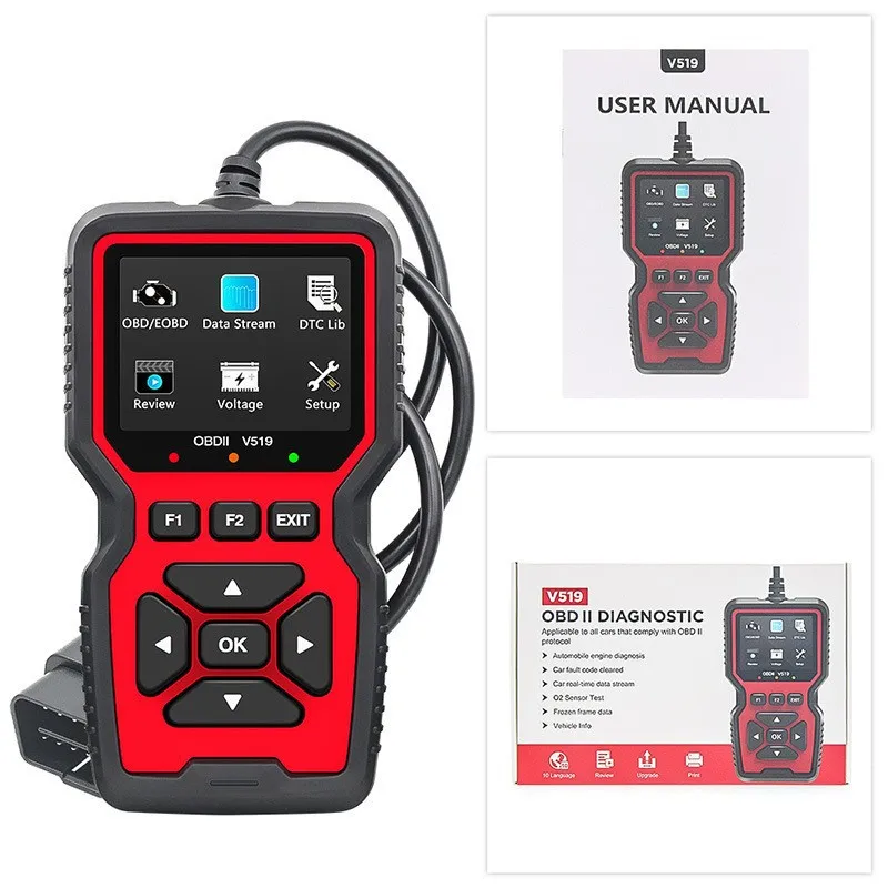 Профессиональный сканер OBD2 V519 - USB-устройство для диагностики в реальном времени, проверки индикаторов двигателя в большинстве автомобилей.
Профессиональный сканер OBD2 V519 - USB-устройство для диагностики в реальном времени, проверки индикаторов двигателя в большинстве автомобилей.