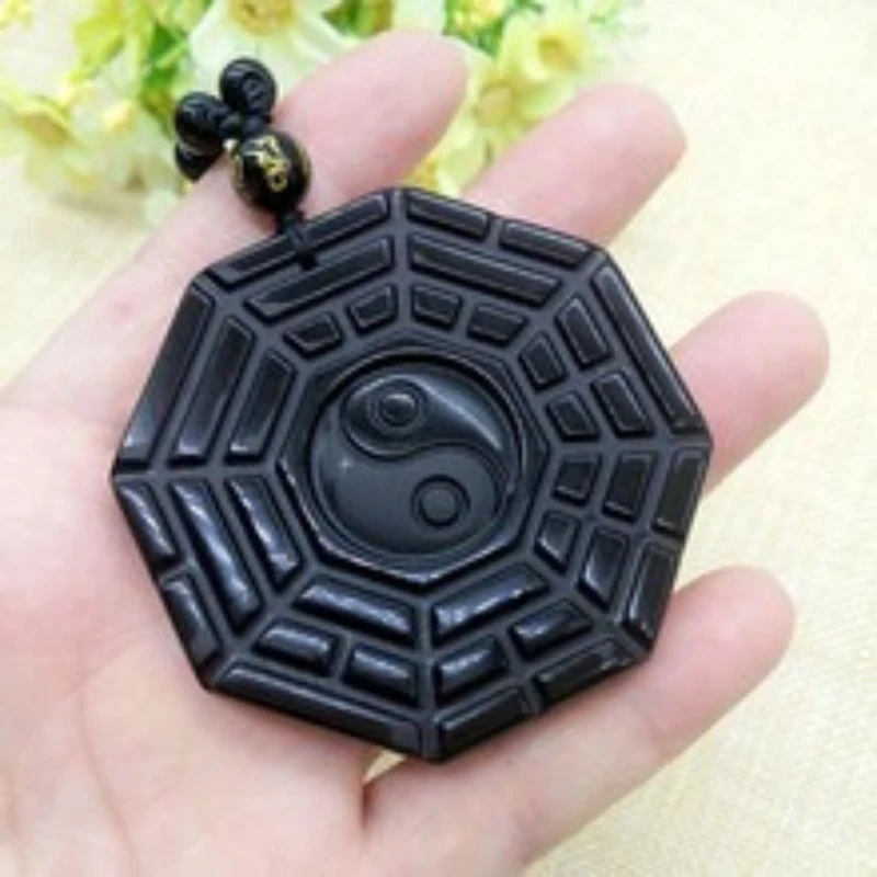 Obsidian Yin-Yang Amulet Pendant Qiankun Tai Chi Bagua Necklace
Obsidian Yin-Yang Amulet Pendant Qiankun Tai Chi Bagua Necklace