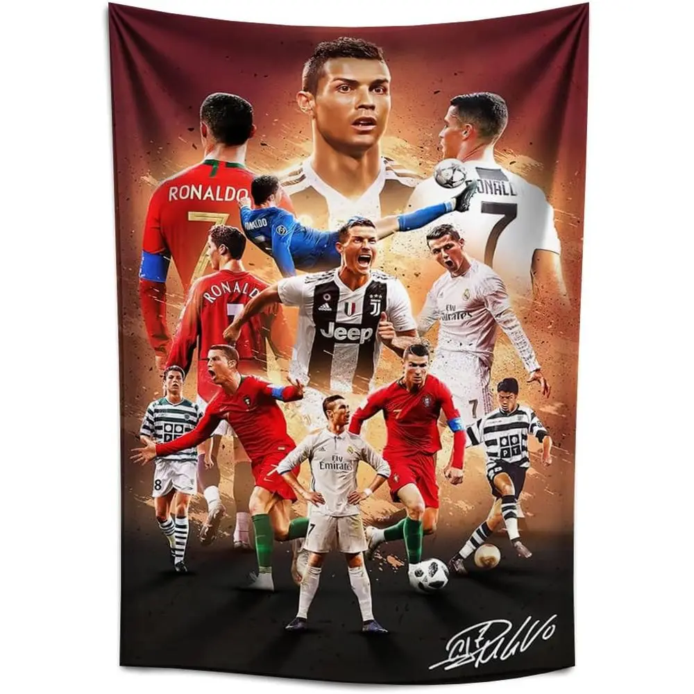 Soccer Poster: Cristiano Ronaldo Signed Tapestry for Kids & Teen Boys Bedroom Decoration - 70x100CM
Soccer Poster: Cristiano Ronaldo Signed Tapestry for Kids & Teen Boys Bedroom Decoration - 70x100CM