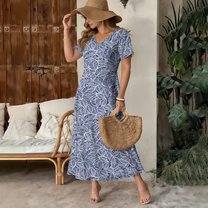 Гавайское платье макси с цветочным принтом для женщин, летнее пляжное праздничное платье с v-образным вырезом и коротким рукавом, женское деловое повседневное платье, новинка 2023 года
Гавайское платье макси с цветочным принтом для женщин, летнее пляжное праздничное платье с v-образным вырезом и коротким рукавом, женское деловое повседневное платье, новинка 2023 года
