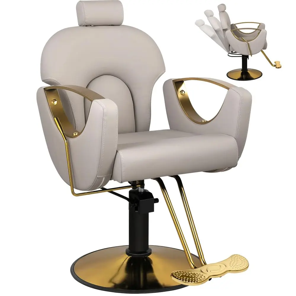 Chair for Hair Stylist, Reclining Hair Barber Chair with Heavy Duty Hydraulic Pump, Up to 440 Lbs, 360 Degrees Swivel Beauty Sp
Chair for Hair Stylist, Reclining Hair Barber Chair with Heavy Duty Hydraulic Pump, Up to 440 Lbs, 360 Degrees Swivel Beauty Sp