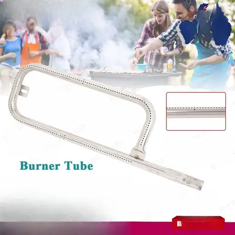 ステンレス鋼グリルチューブバーナー交換用取り付けネジ付き、ウェーバーQ100 Q120 Q1000 Q1200 BBQガスグリル部品用